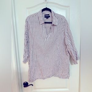 Tahari 3/4 length linen shirt